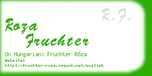 roza fruchter business card
